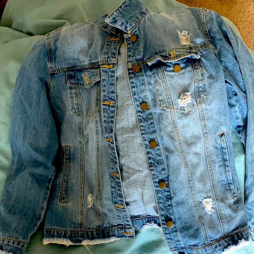 Chelsea & Violet distressed denim jacket